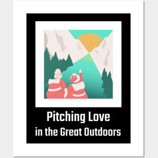 husband and wife camping Posters and Art